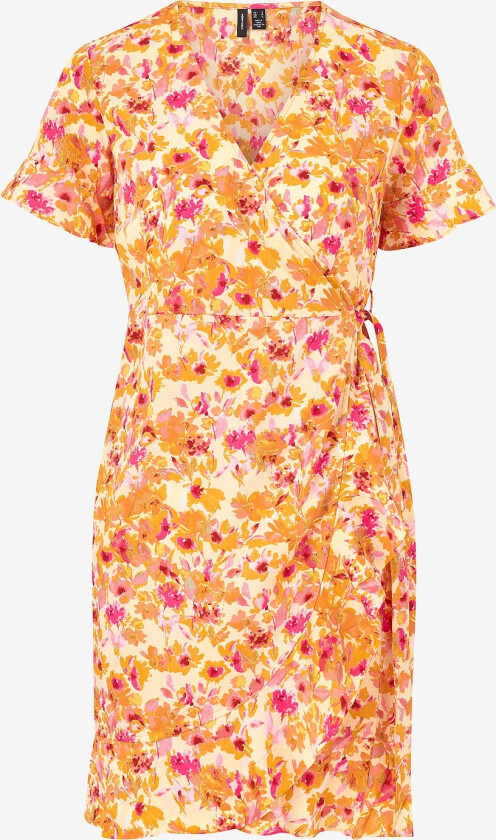 Omslagskjole vmHenna 2/4 Wrap Frill Dress - Gul
