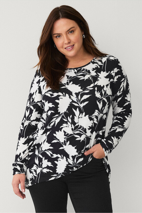 Topp vLucca L/S Aop Blouse - Blå
