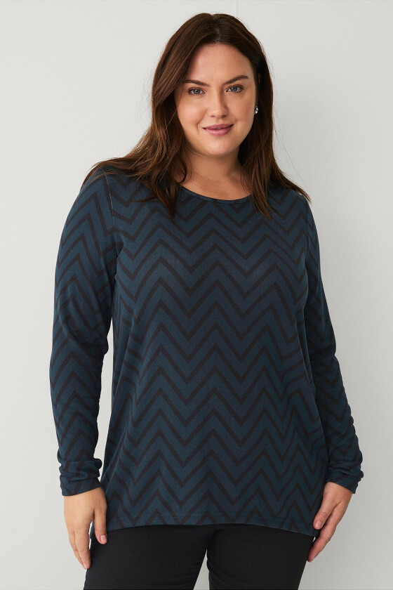 Topp vLucca L/S Aop Blouse - Grønn