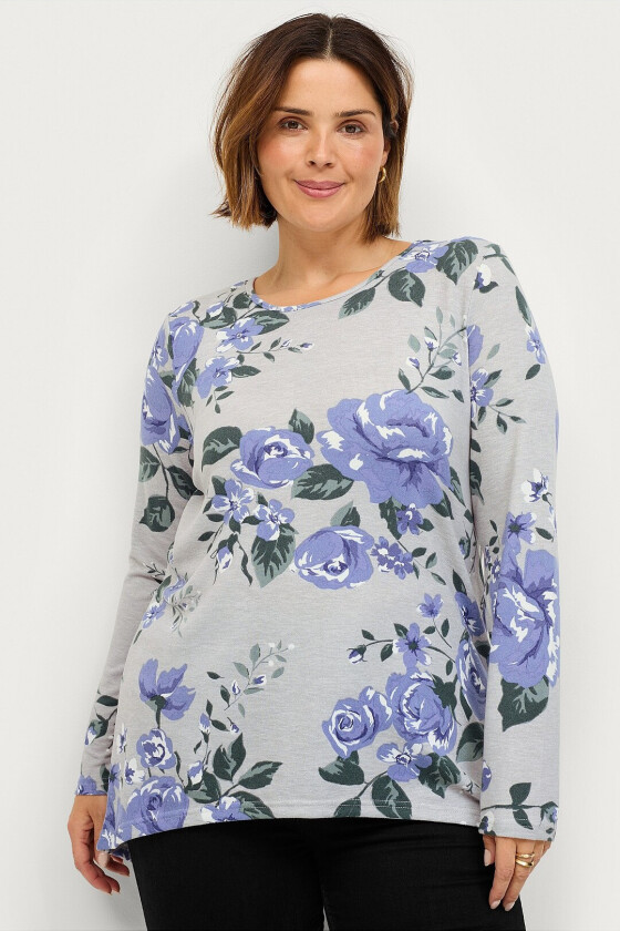 Topp vLucca L/S Aop Blouse - Lilla
