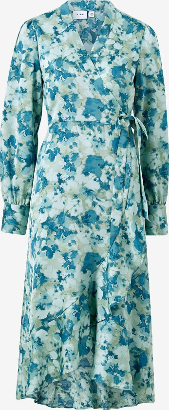 Omslagskjole viTyga L/S Ancle Dress - Grønn