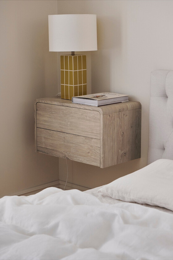 Veggmontert nattbord Mylissa - Natur