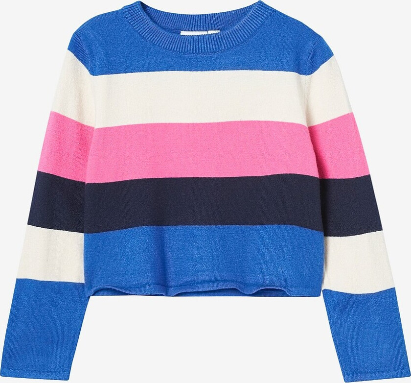 Genser nmfVajsa LS Short Knit - Blå