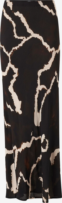 Maxi skjørt Long Skirt Night Clouds Print - Svart