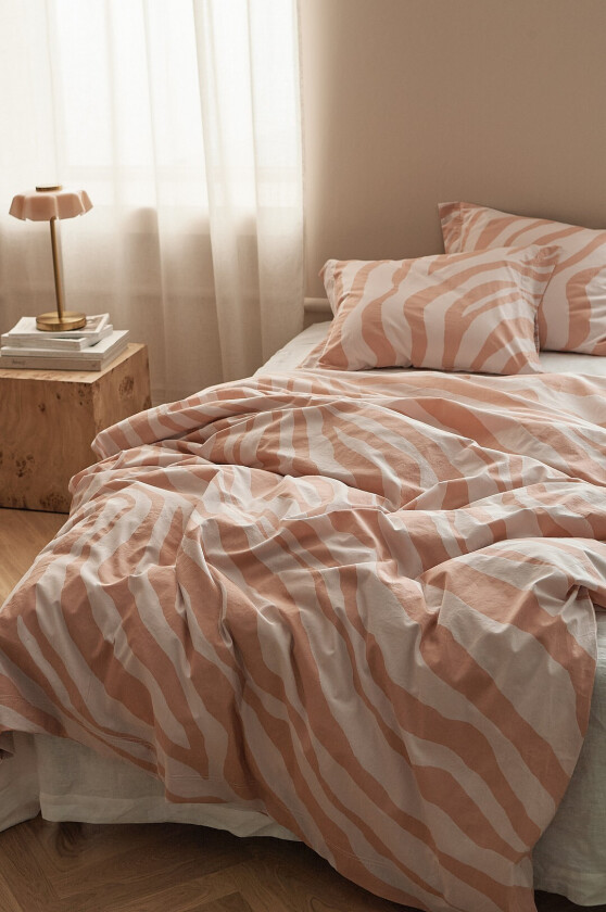 Sengesett Juliette Zebra i organisk bomull 2 eller 3 deler - Rosa