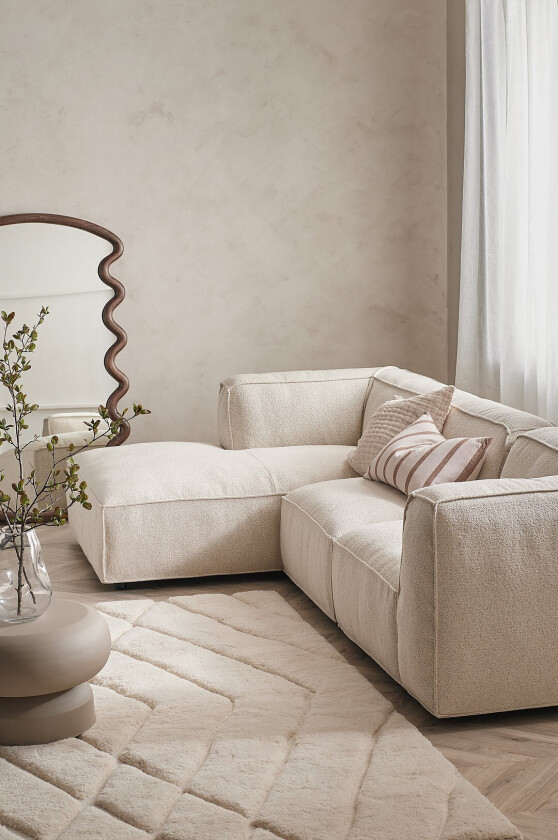 Sofa Bina 3-seter med venstre sjeselong - Beige