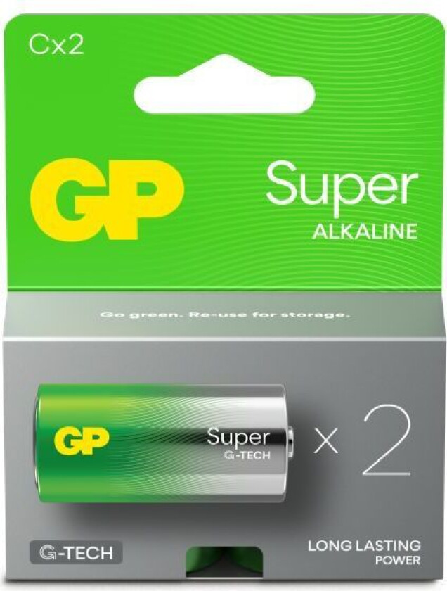 Super Alkaline 14A/LR14 Batteri alkalisk, C, 2-pakning