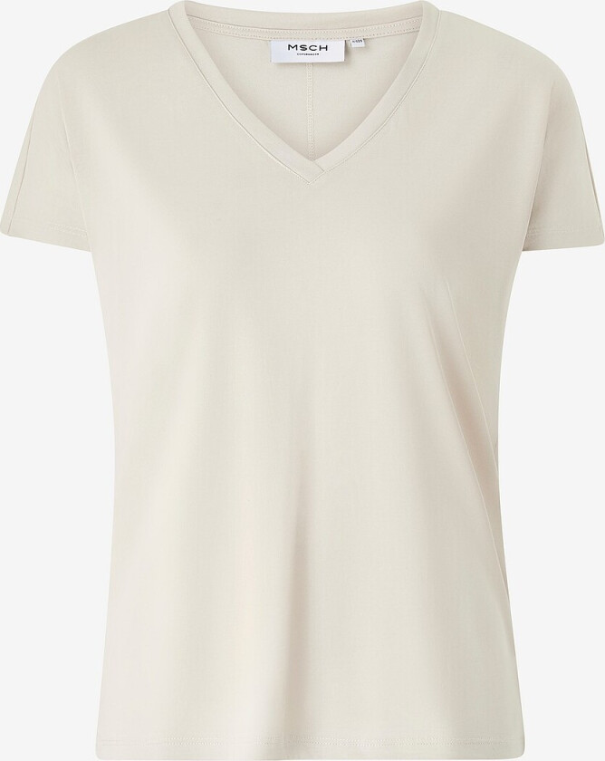 Topp mschFenya Modal V Neck Tee - Beige