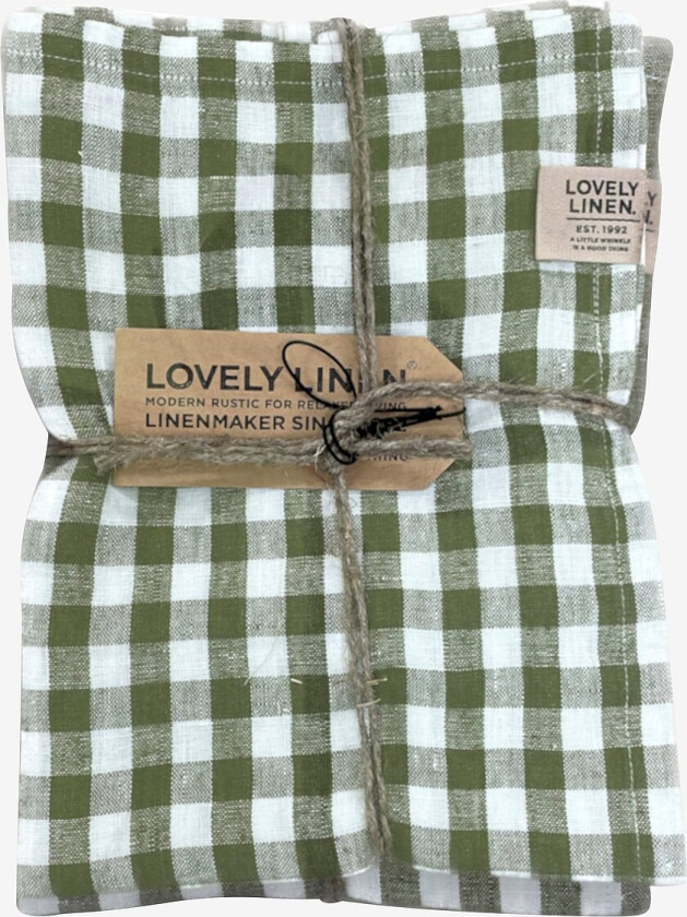 Kjøkkenhåndkle Misty i vasket lin - Grønn
