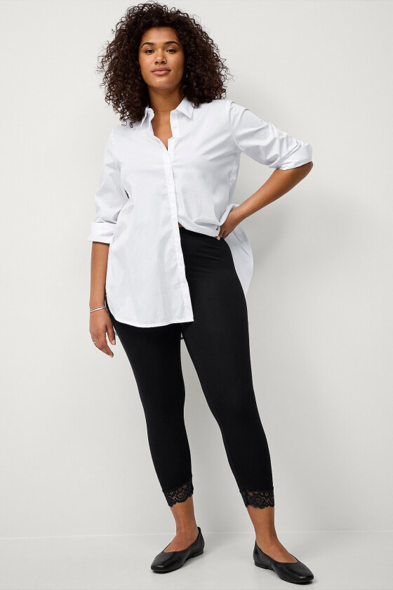Leggings Leggings 3/4 Lace - Svart