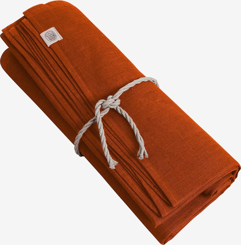 Duk Classic Kvadratisk i manglet lin - Orange