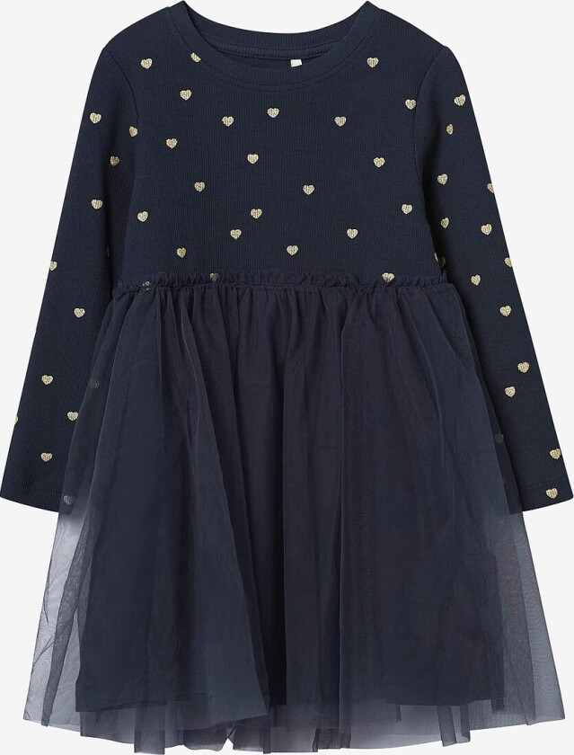 Kjole nmfNadja LS Dress - Blå