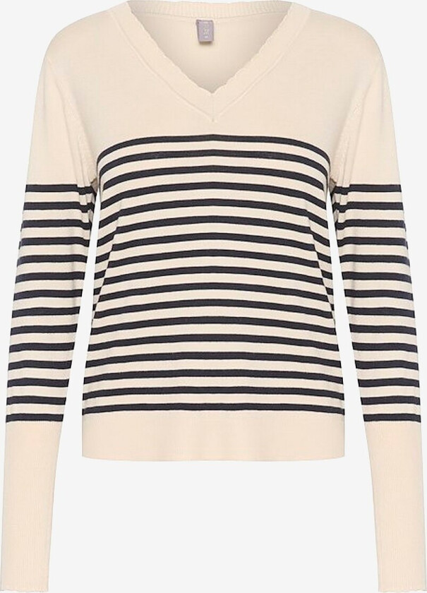 Genser cuAnnemarie Scallop Stripe - Natur