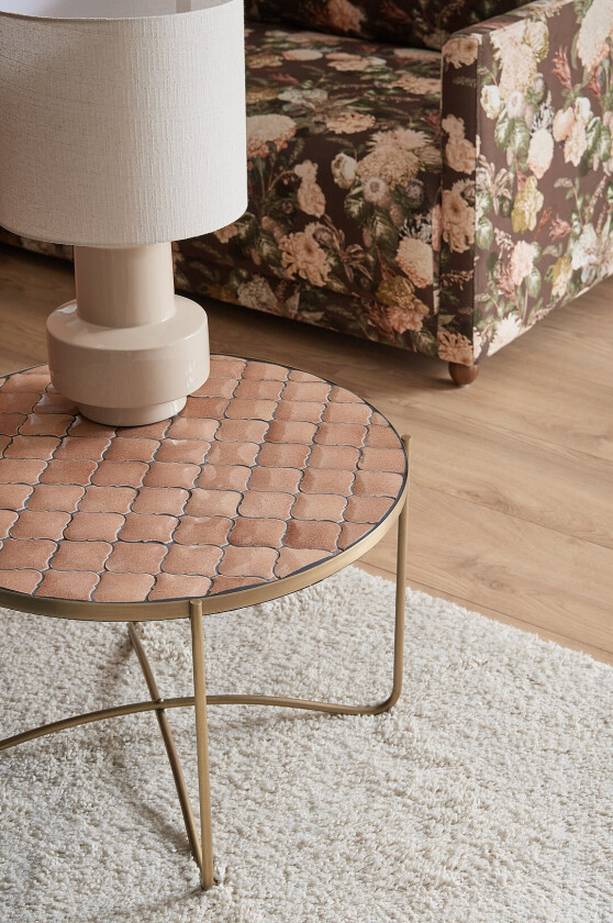 Sofabord Kima diameter 60 cm - Rosa