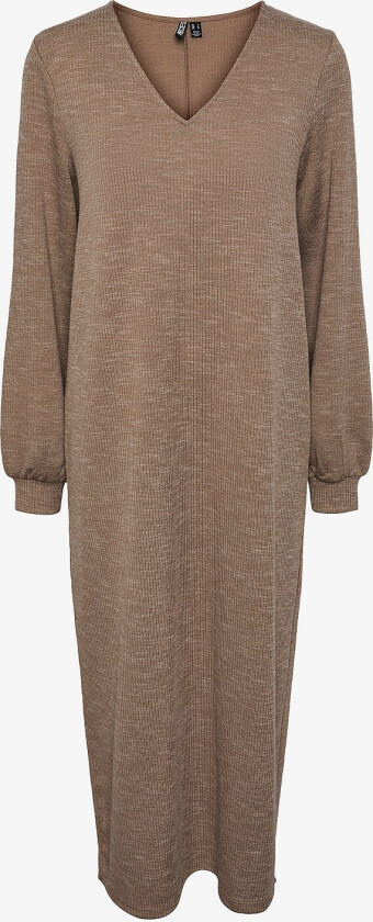 Kjole pcmaryanne LS Midi Dress - Brun