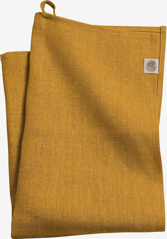 Håndkle Classic i manglet lin - Orange