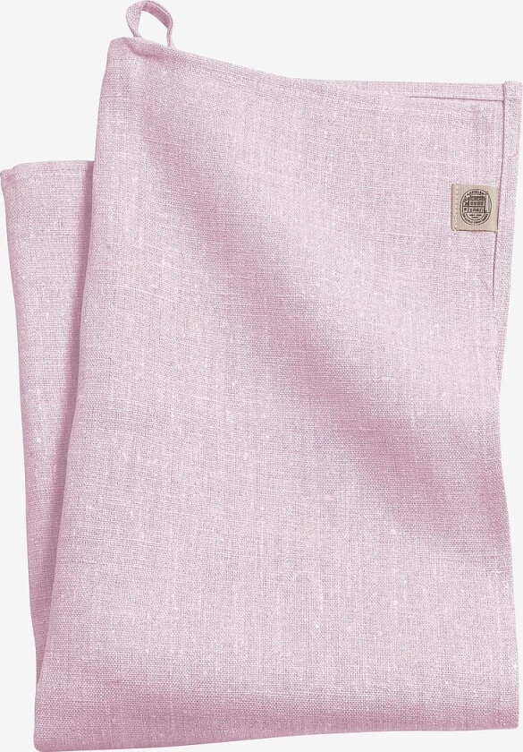 Håndkle Classic i manglet lin - Rosa