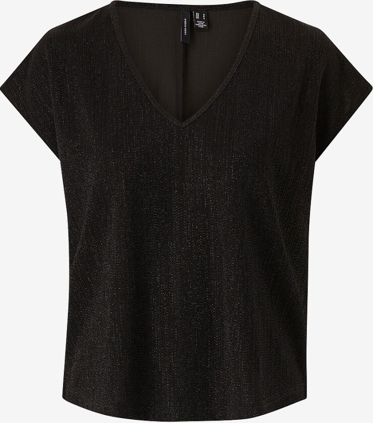 Topp vmElma S/S V-neck Top - Svart
