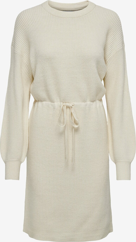 Kjole onlKatia LS String O-neck Dress - Beige
