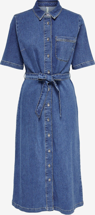 Denimkjole onlLana SS Long Dress Dnm Rea258 - Blå