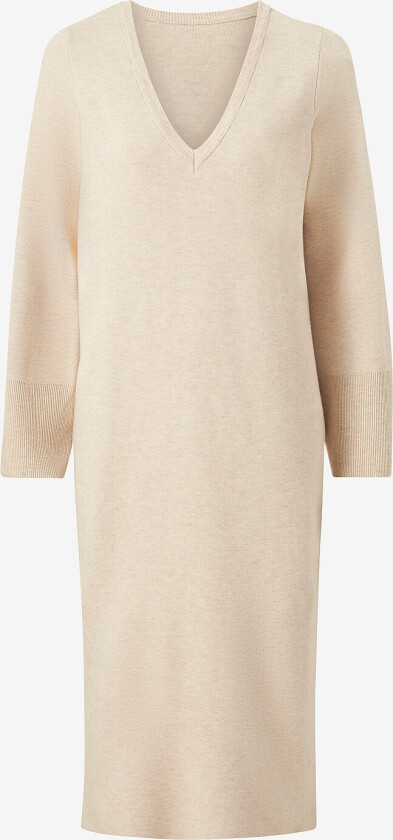 Kjole viOlivinja Rev L/S Knit Dress - Beige