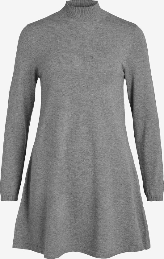 Kjole viComfy A-line Rollneck Knit Dress - Grå