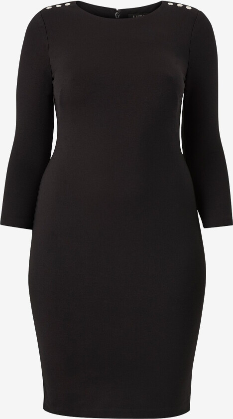 Kjole Modern Ponte-dress W/ Trim - Svart