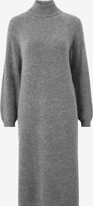 Kjole yasBalis LS Funnel Knit Dress - Grå