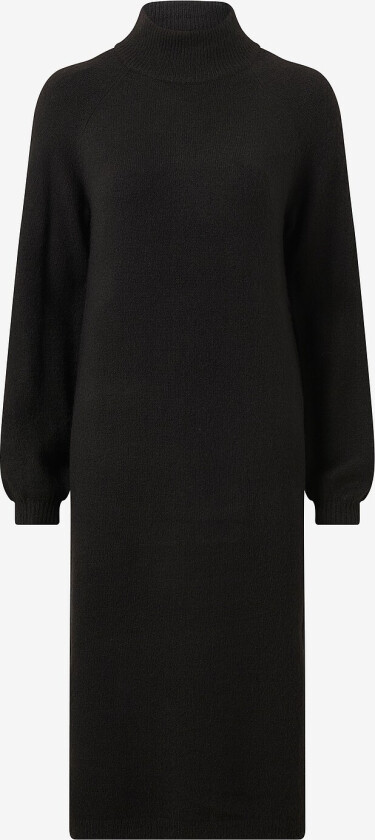 Kjole yasBalis LS Funnel Knit Dress - Svart