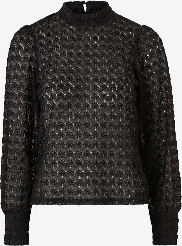 Blondetopp jdyAvery L/S Lace Top Jrs - Svart