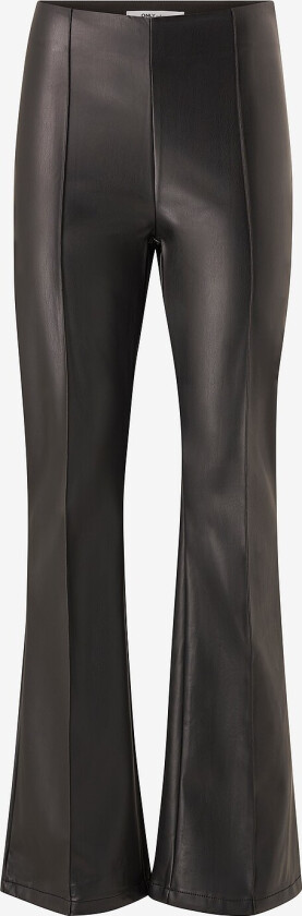 Bukser onlIdina HW Fau Leat Flare Pant - Svart