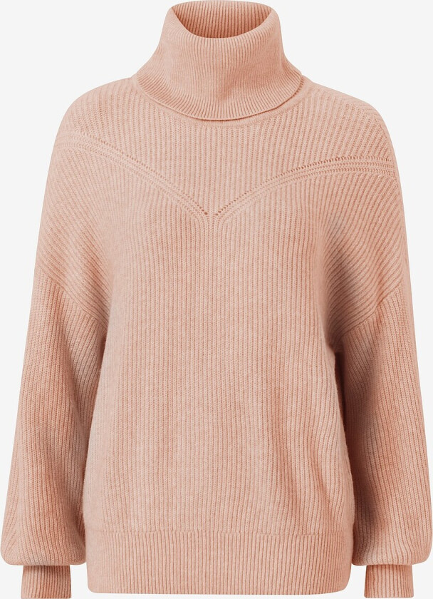 Genser onlKatia LS Rib Roll Neck - Rosa