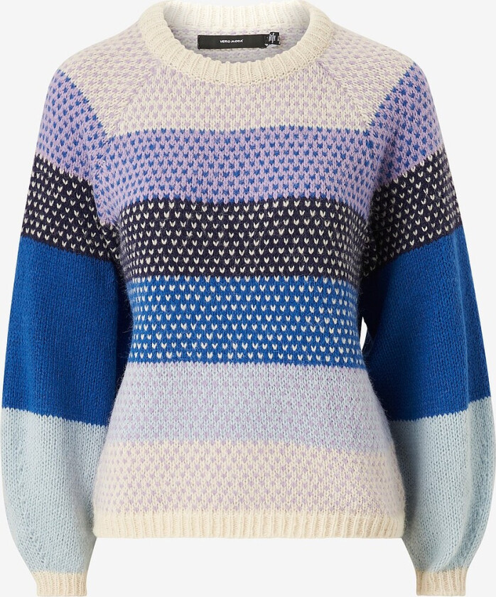 Genser vmCruz LS O-neck Pullover GA - Beige