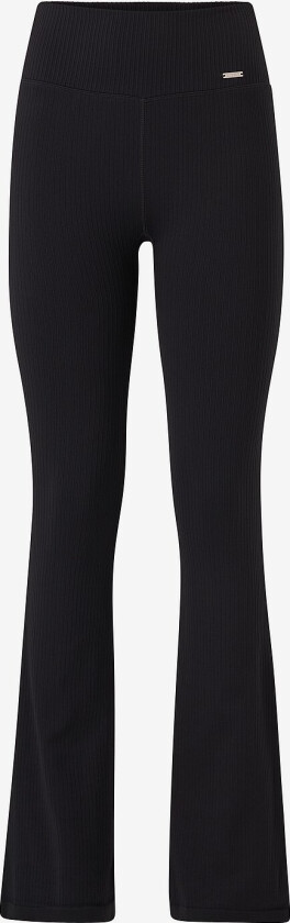 Treningstights Ribbed Seamless Flare Tights - Svart