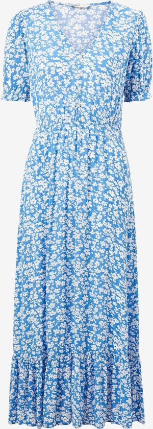 Maxikjole onlChianti S/S Long Dress Wvn - Blå