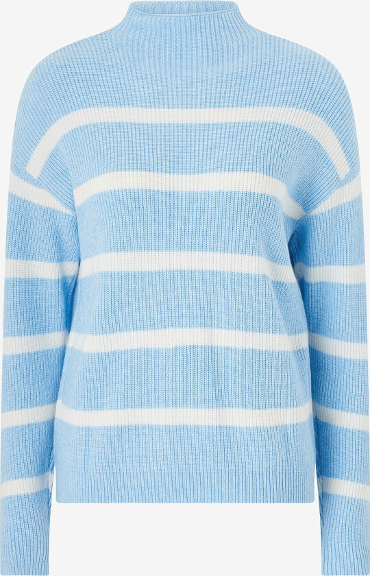 Genser viRil Mockneck L/S Knit Rib Top - Blå