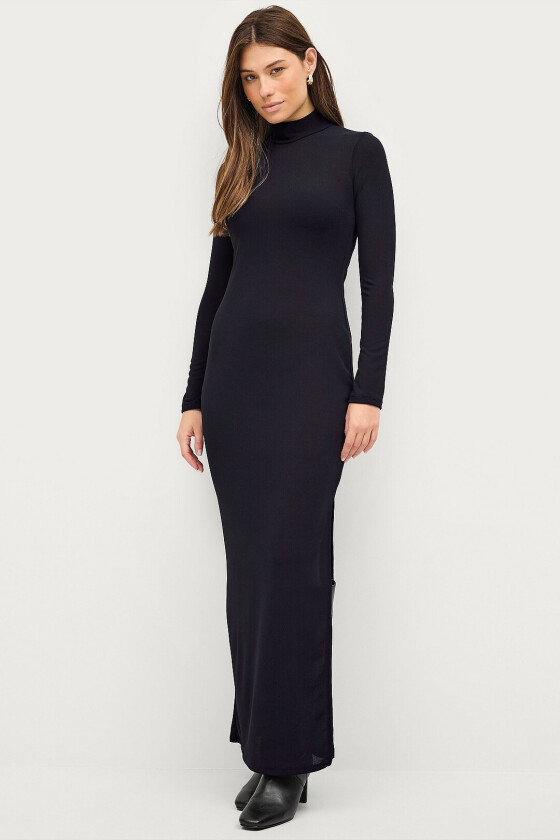 Maxikjole Sheer Polo Dress - Blå