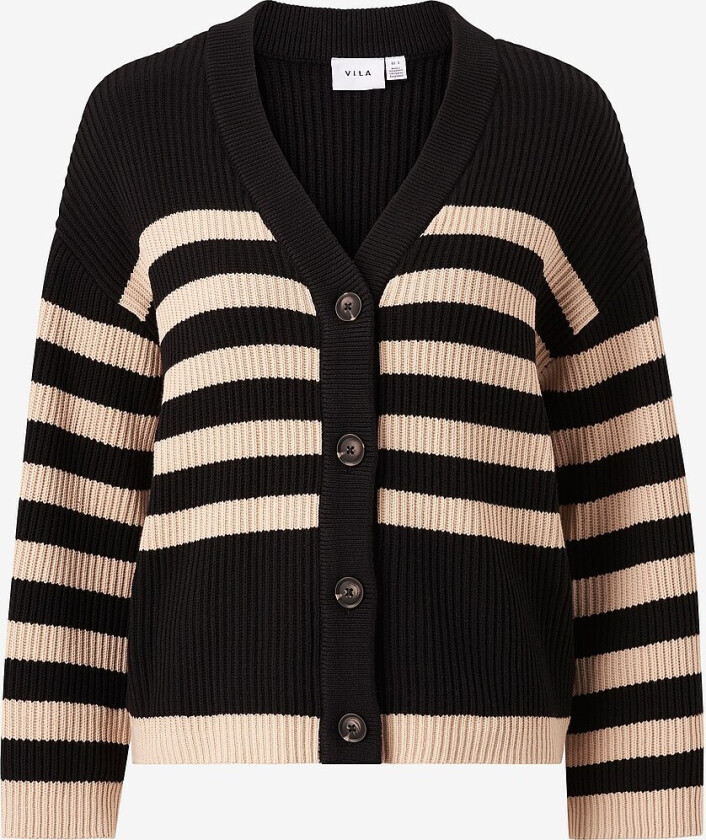 Kardigan viChing V-neck L/S Knit Cardigan - Svart