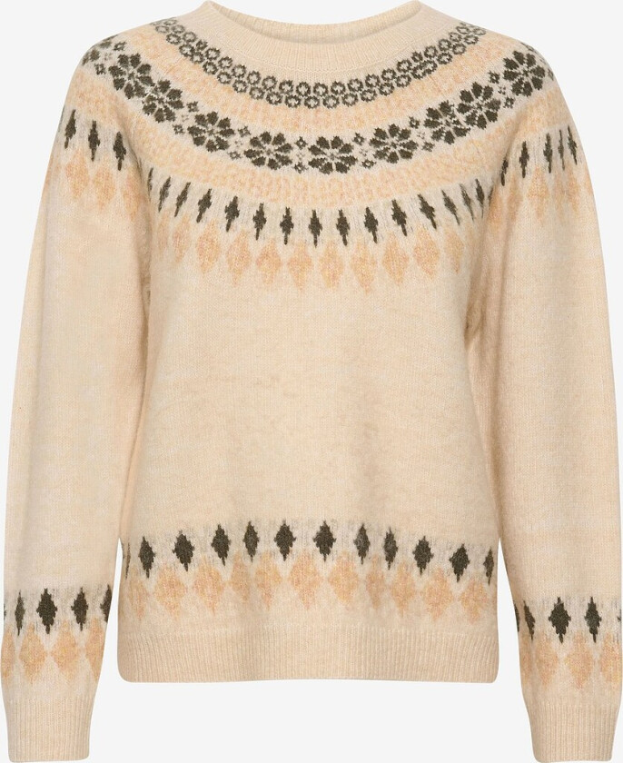 Genser crCherry Knit Pullover - Beige