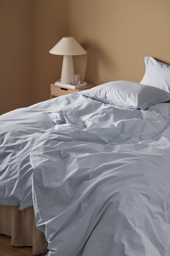 Sengesett Crystal i bomullspercale 2 eller 3 stykker - Blå