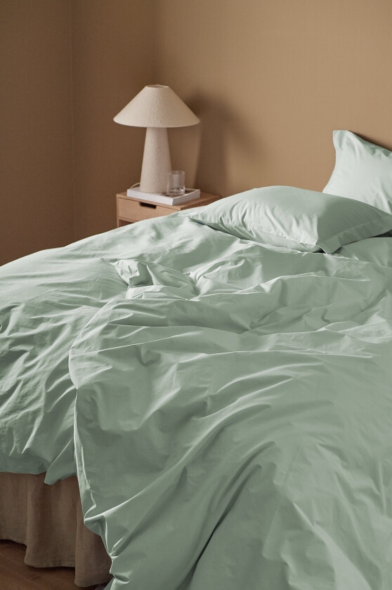 Sengesett Crystal i bomullspercale 2 eller 3 stykker - Grønn