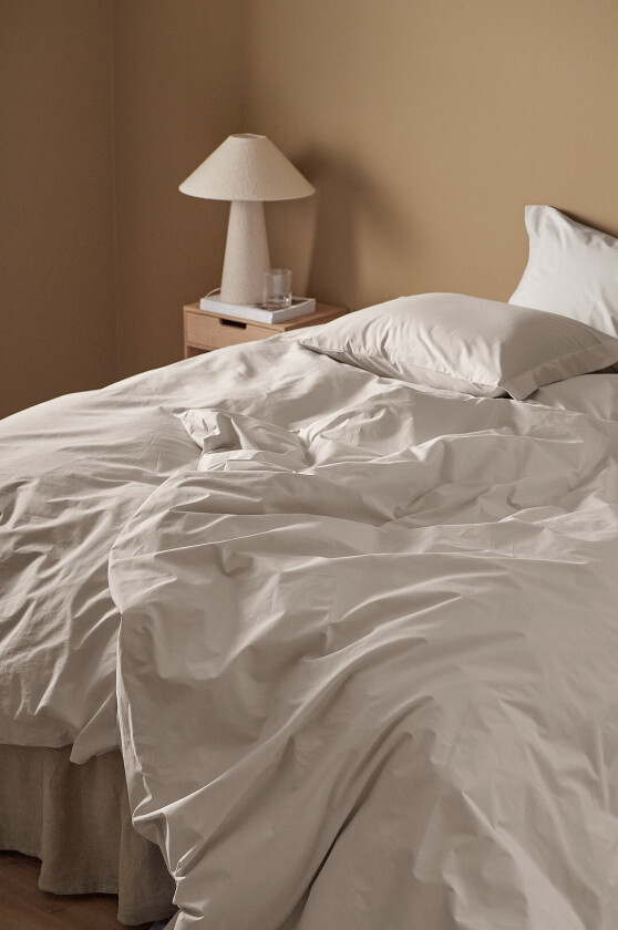 Sengesett Crystal i bomullspercale 2 eller 3 stykker - Beige