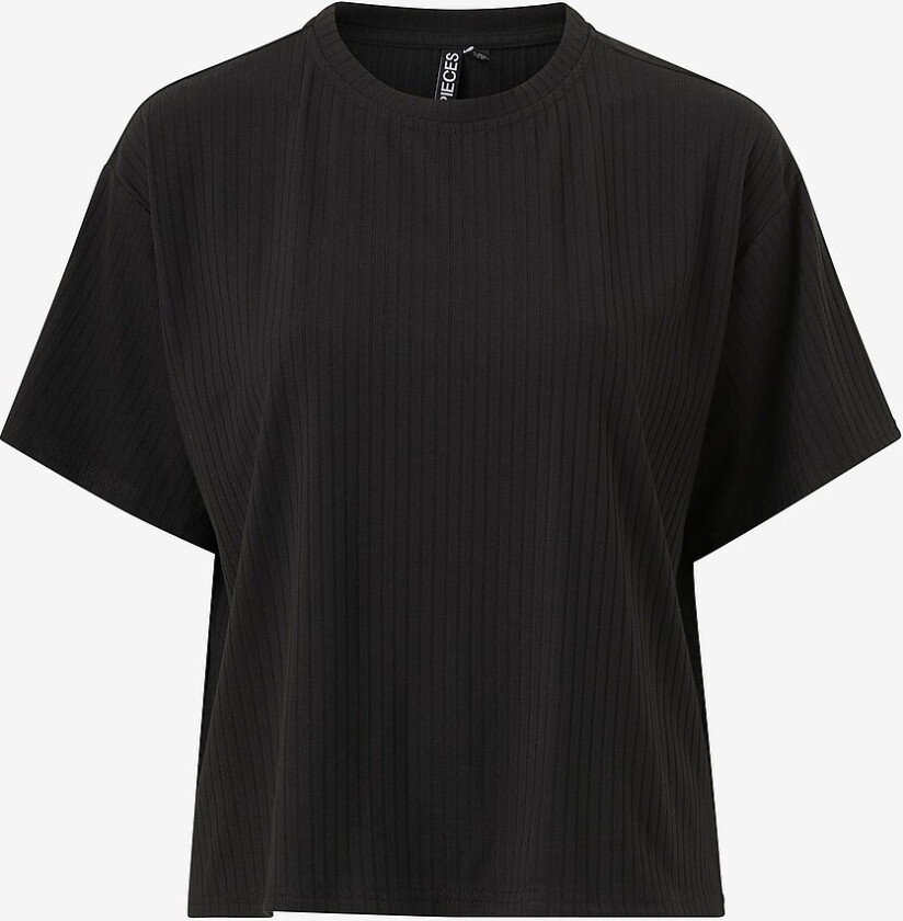 Topp pcKylie SS Oversized Tee - Svart