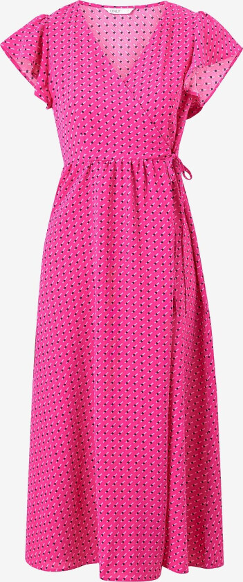 Omslagskjole onlNaomi S/S Midi Wrap Dress Ptm - Rosa
