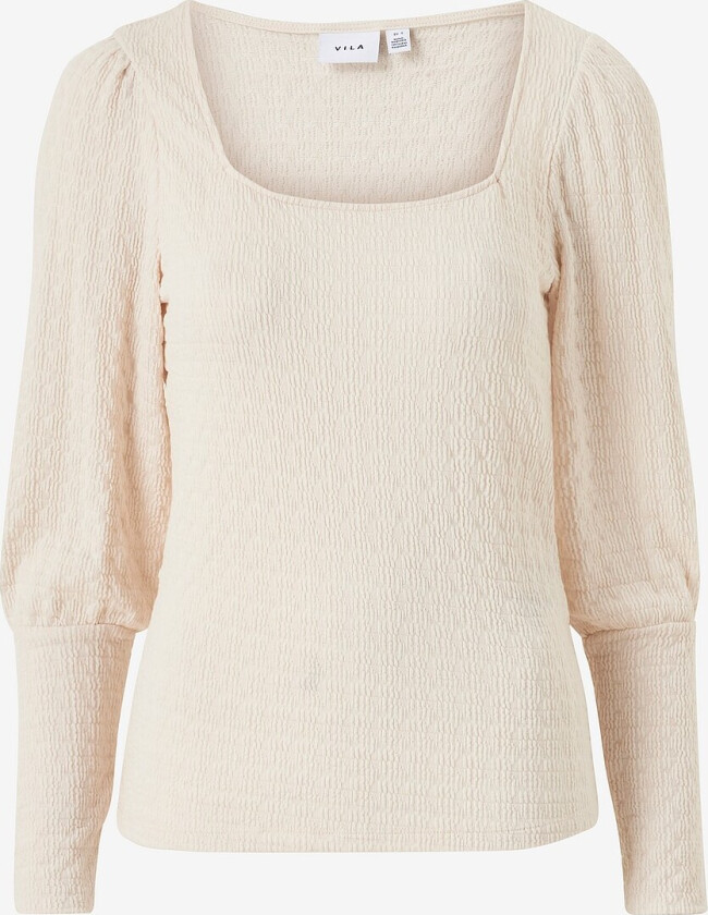 Topp viHelen Square Neck L/S Top - Hvit