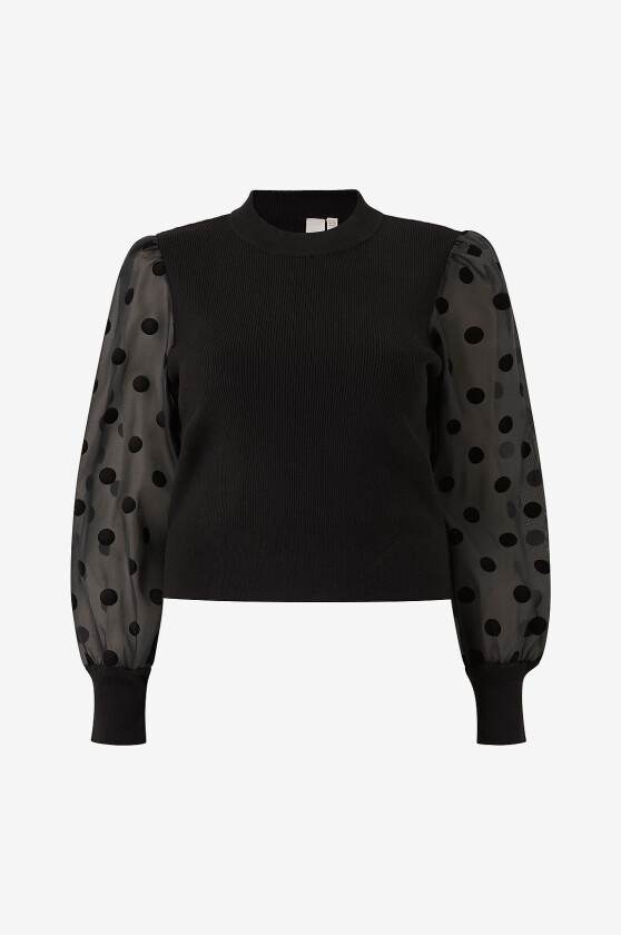 Genser yasDotme LS Knit Pullover S - Svart