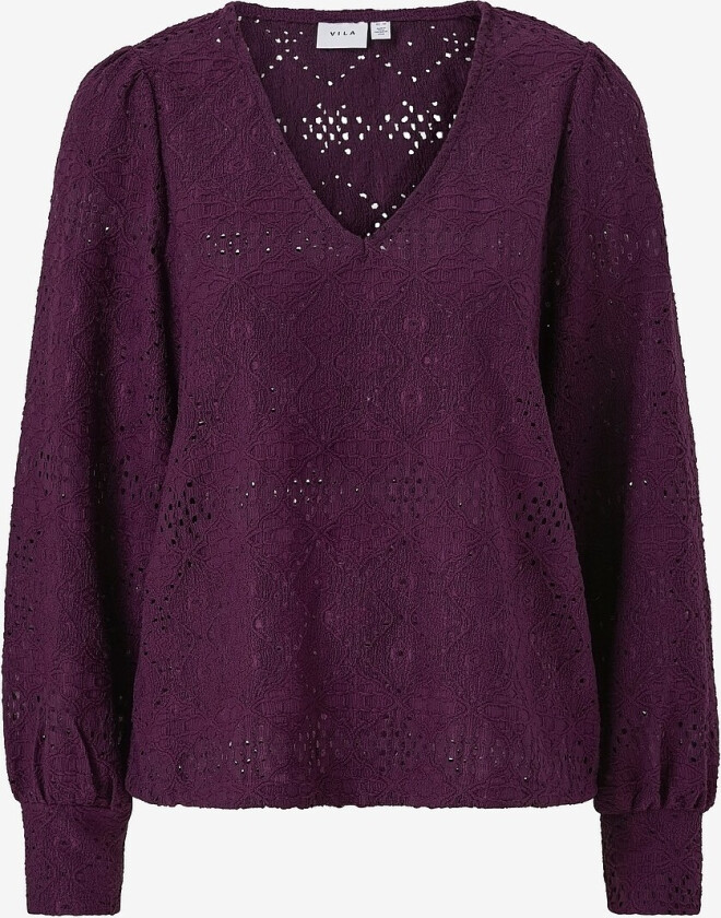 Topp viStala L/S V-neck Top #8 - Lilla
