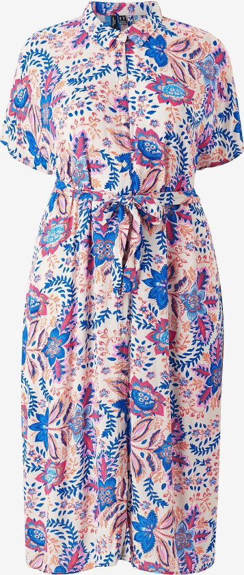 Skjortekjole vmMenny SS Calf Shirt Dress Wvn - Blå