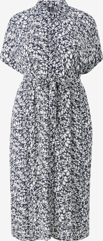 Skjortekjole vmMenny SS Calf Shirt Dress Wvn - Blå