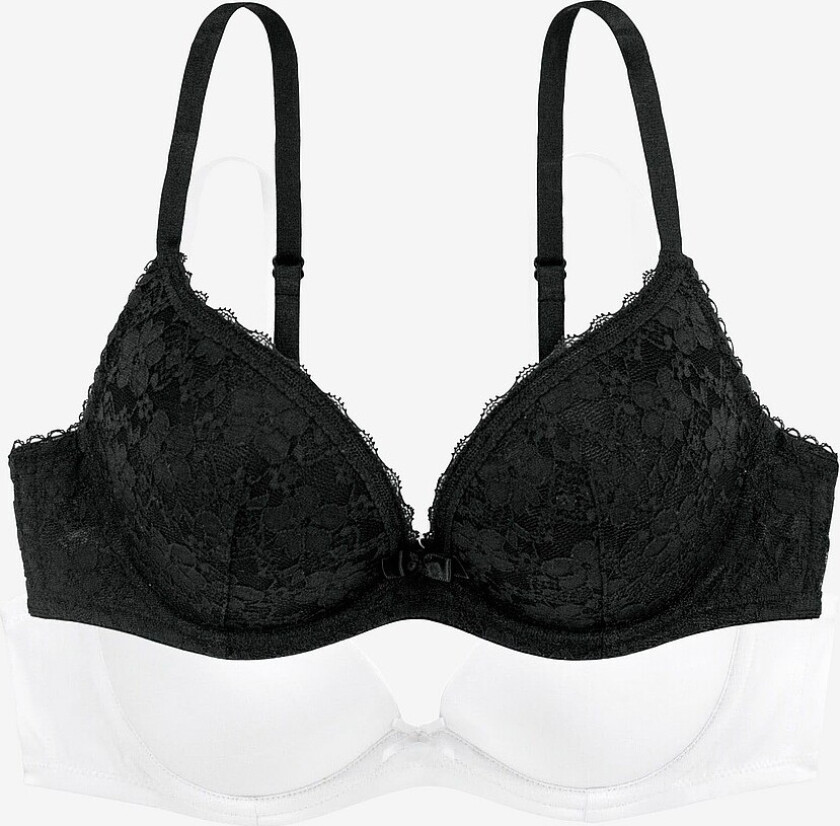 Pushup-bh Sonia Plunge 2-pk - Svart